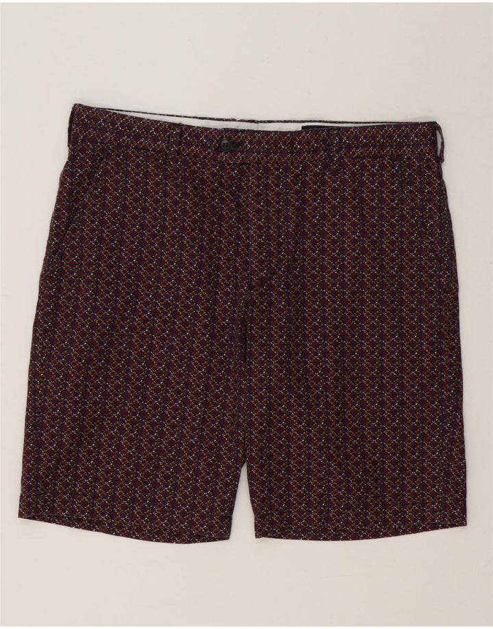 French Connection Pantalones cortos chinos para hombre W34 Large Multicolor Geométrico