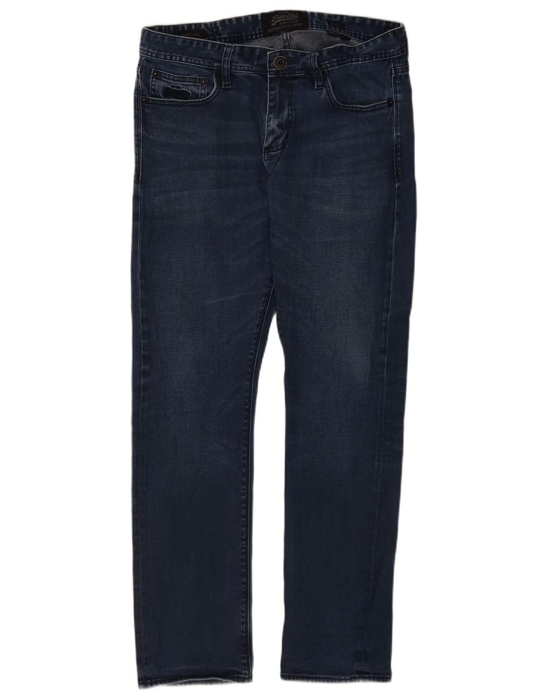 Superdry Vaqueros ajustados para hombre W34 L32 Algodón azul marino