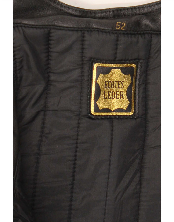 Mono de cuero vintage para hombre IT 52 Grande W34 L34 Negro