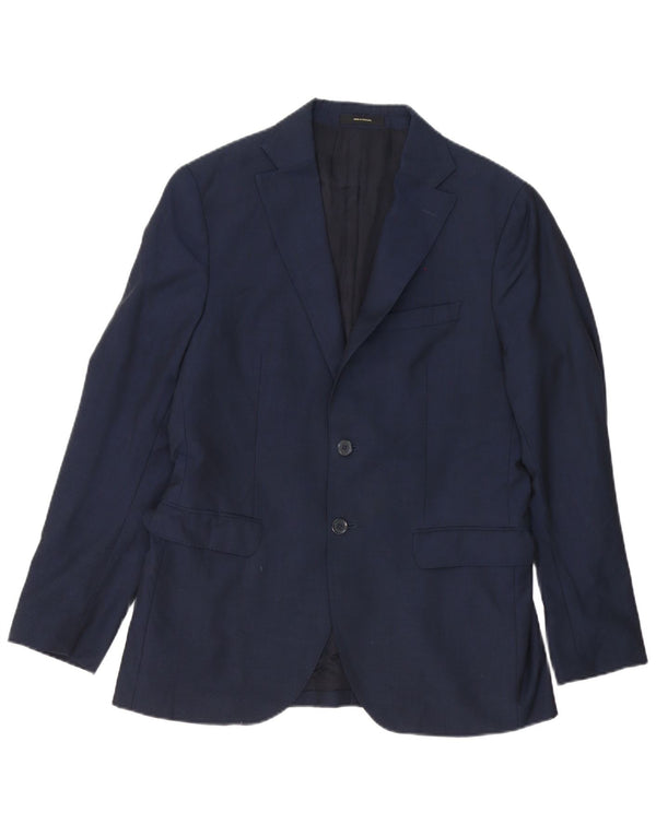 Massimo Dutti Chaqueta Blazer De 2 Botones Hombre IT 48 Lana Azul Marino Medio
