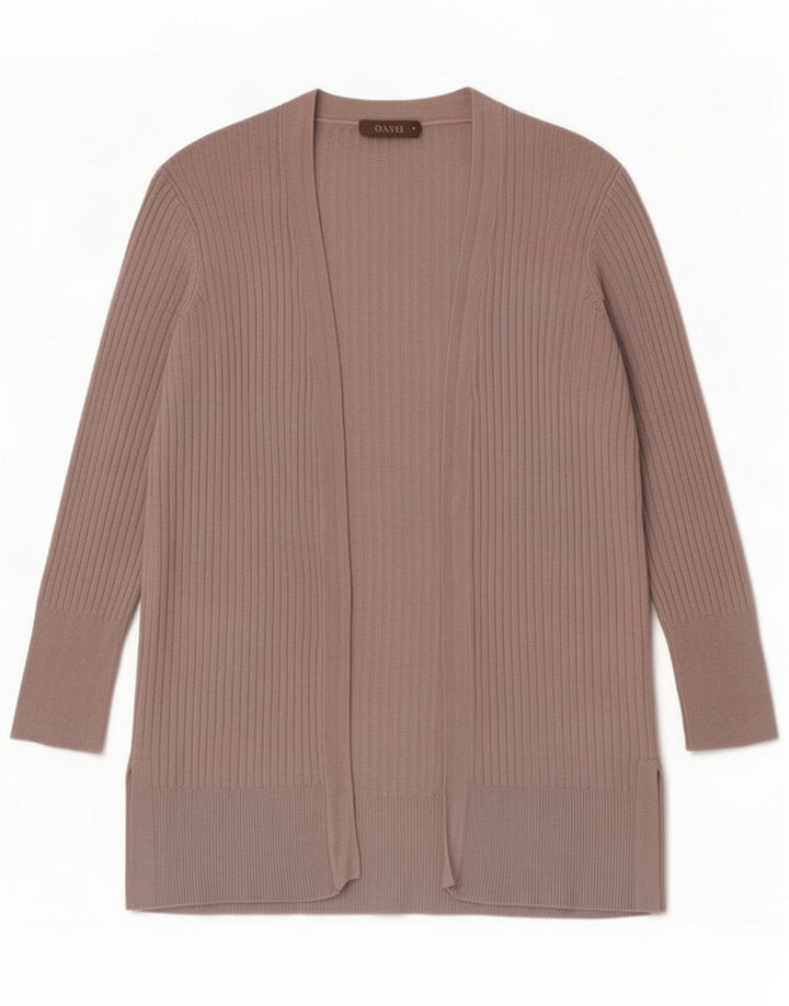 Oasis Suéter tipo cárdigan abierto para mujer UK 42 Viscosa gris medio