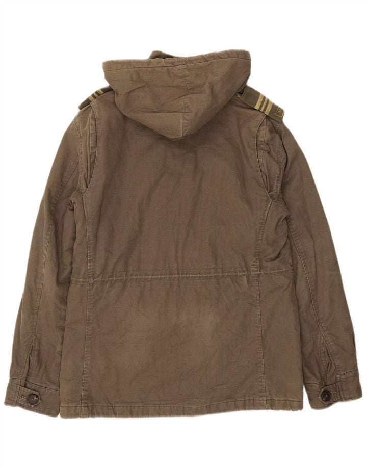 Levi's Chaqueta militar con capucha para hombre UK 38 Algodón caqui mediano