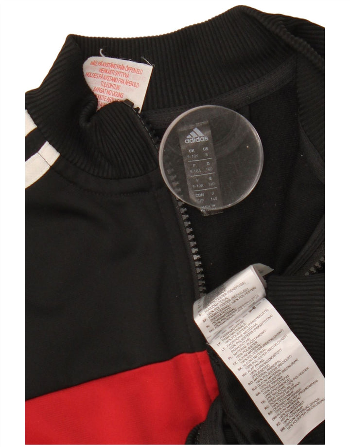 ADIDAS Chaqueta de chándal para niño 9-10 años Negro Poliéster color block