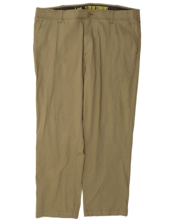 Lee Pantalones Chinos Rectos Extreme Comfort para Hombre W38 L30 Algodón Caqui