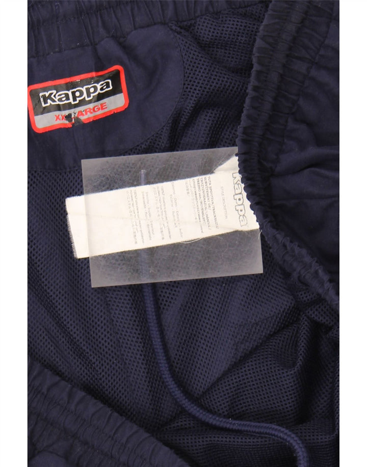 KAPPA Mens Graphic Tracksuit Trousers Joggers 2XL  Navy Blue Polyester