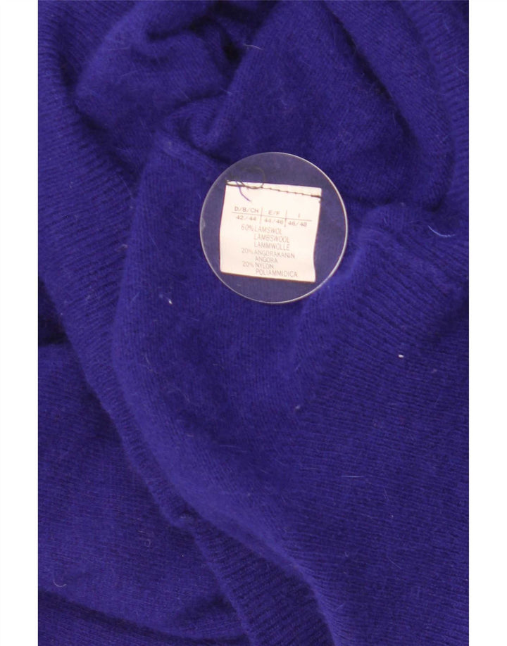 Vintage mujer Cardigan suéter IT 46/48 lana púrpura grande