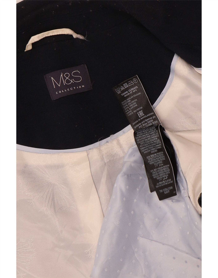 Marks & Spencer Chaqueta tipo blazer con 1 botón para mujer UK 46 Grande Azul marino