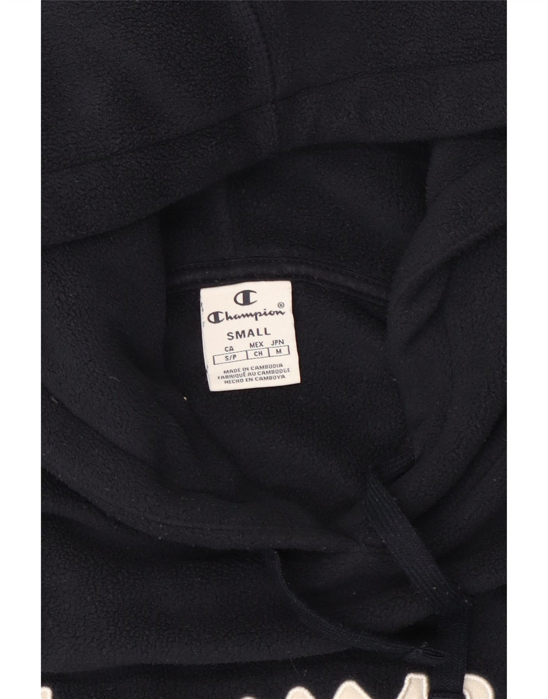 Champion Jersey de forro polar extragrande gráfico para mujer UK 10 Small Black
