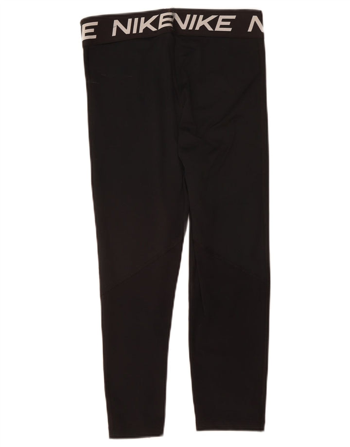 NIKE Leggings capri gráficos para mujer UK 12 Mediano Negro Poliéster