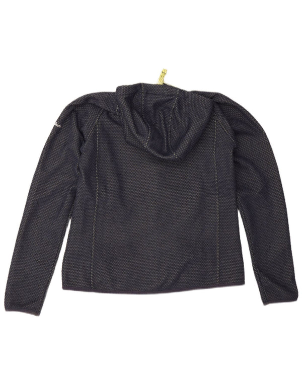 Columbia Sudadera con capucha y cremallera para mujer UK 40 Grande Poliéster azul marino