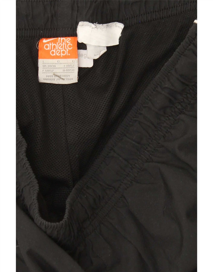Nike - Pantalones de chándal para hombre, talla 34/36, talla grande, color negro, poliéster