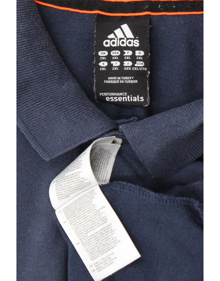 Polo ADIDAS Climalite para hombre 2XL Algodón azul marino