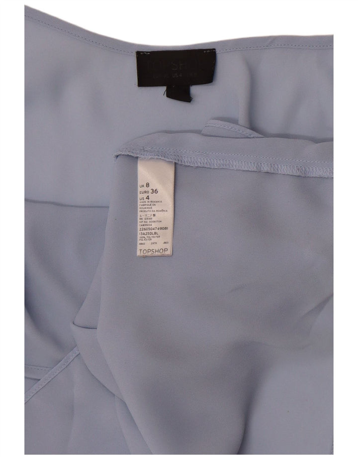 Topshop Top de tirantes extragrande para mujer UK 8 Small Poliéster azul