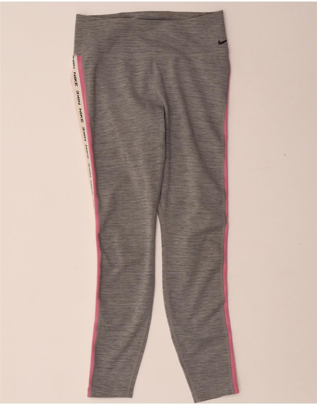 Nike - Leggings gráficos Dri Fit para mujer, talla 40, poliéster moteado gris medio