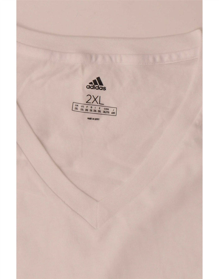 Adidas Camiseta Hombre Top 2XL Blanco Algodón