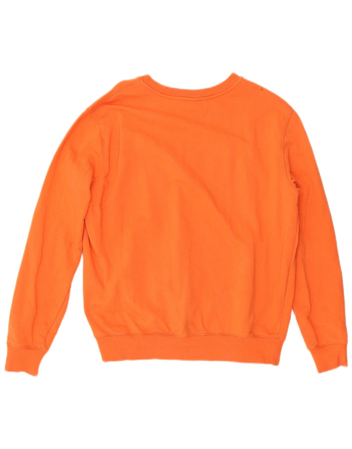 Hugo Boss Womens Graphic Sweatshirt Jumper UK 14 Medium Orange