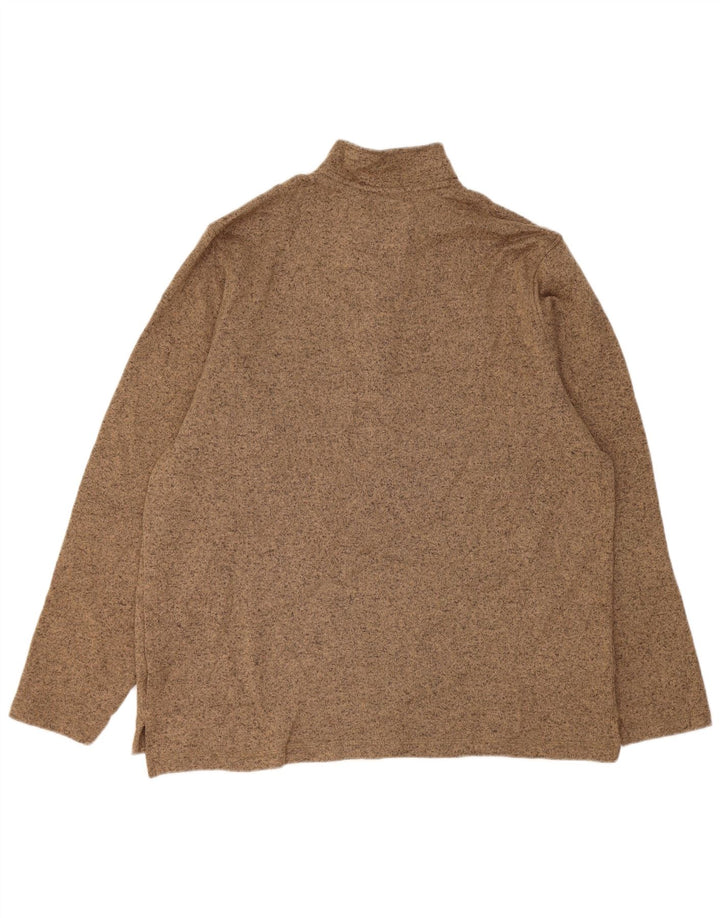Wrangler Hombre Sudadera Con Cremallera Y Cuello Jumper XL Marrón Poliéster Moteado