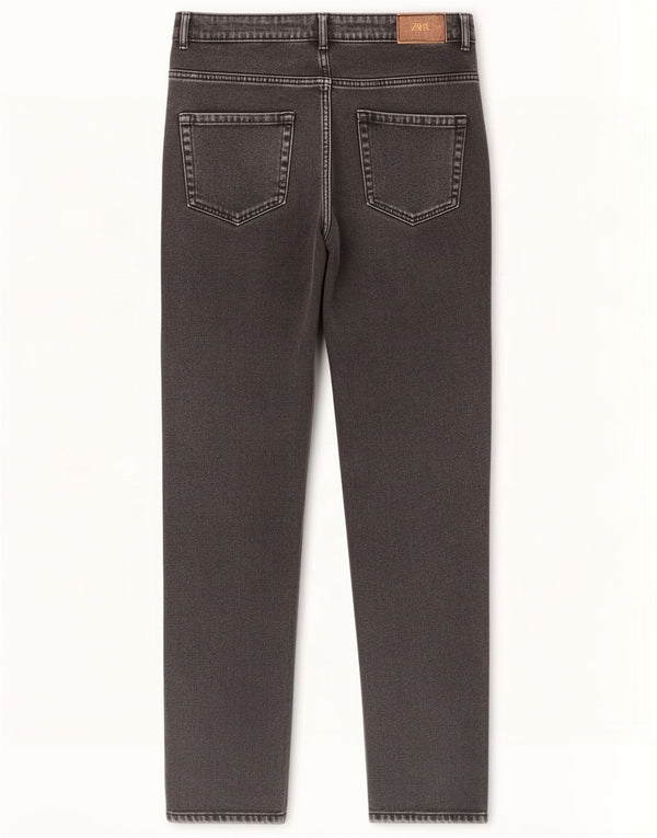 Zara Mujer Trafaluc Vaqueros Rectos Desgastados EU 40 Medium W30 L27 Negro