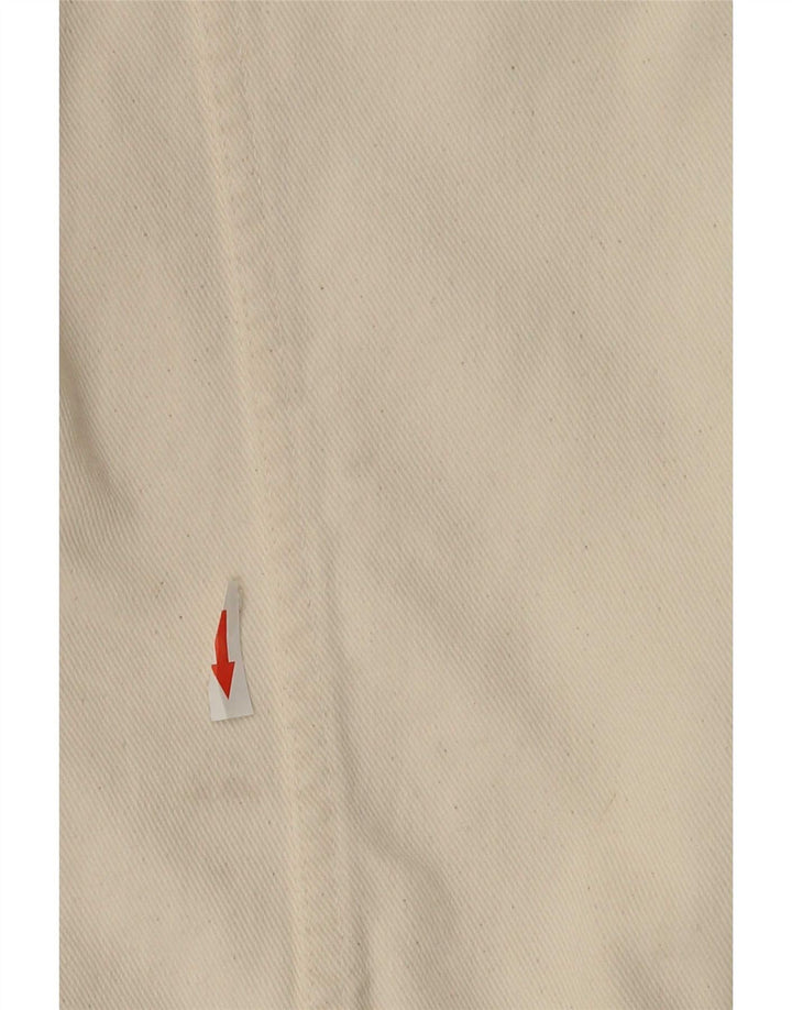 Vintage mujer chaqueta de mezclilla Reino Unido 20 2XL de algodón blanco