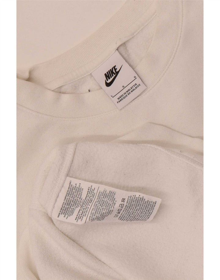 Nike Hombre Sudadera Jumper Grande Blanco Algodón