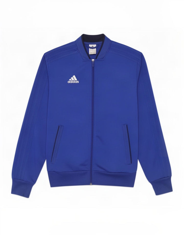 Adidas Hombre Chándal Top Chaqueta Pequeña Azul Poliéster