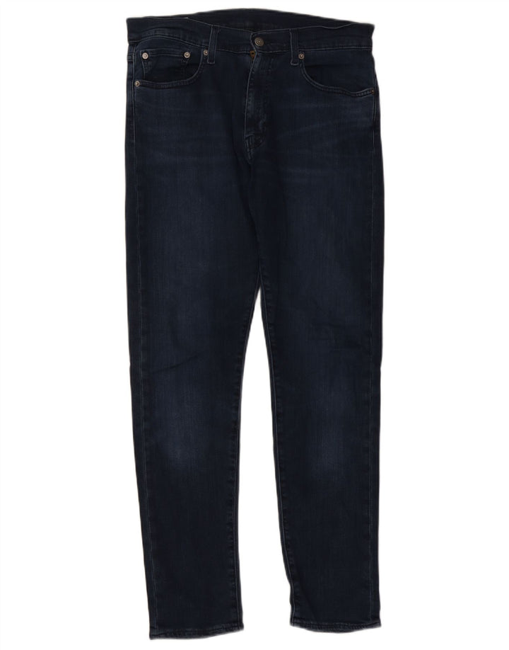 LEVI'S Mens Slim Jeans W32 L32 Navy Blue Cotton