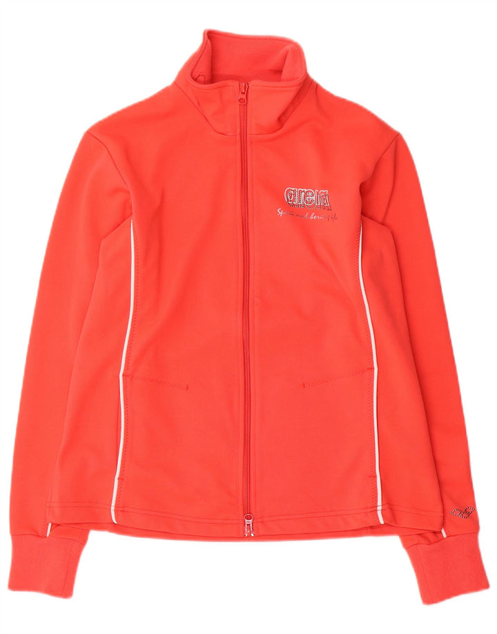 Arena Mujer Regular Fit Chándal Top Chaqueta UK 6 XS Poliéster Rojo