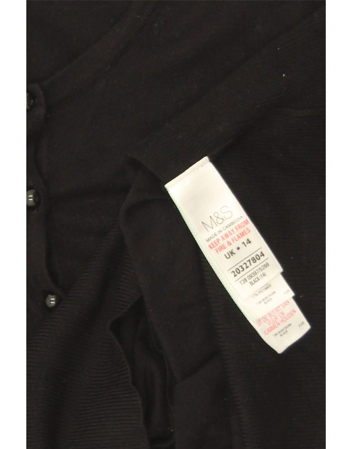 Marks & Spencer - Cárdigan para mujer, talla 40, talla grande, viscosa negra