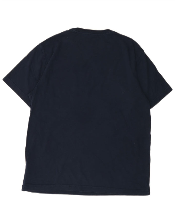EDDIE BAUER Camiseta Hombre Top Medium Azul Marino Algodón