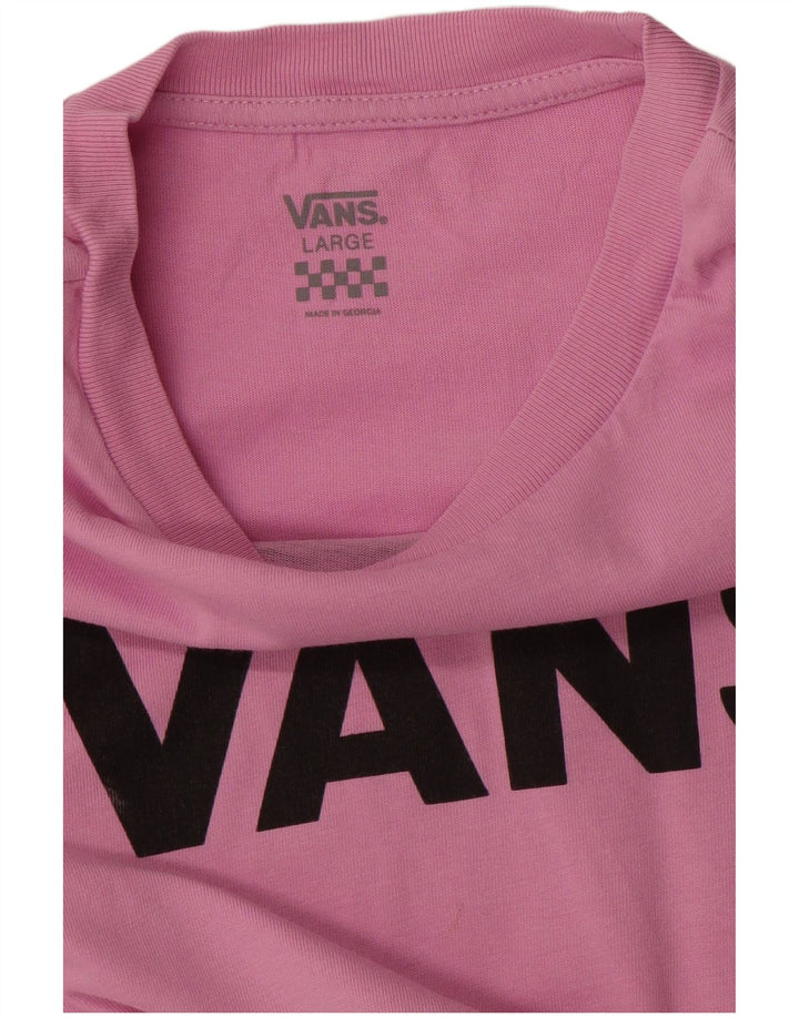VANS Camiseta gráfica para niña 12-13 años Grande Rosa