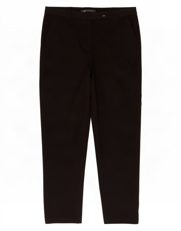 Marks & Spencer Pantalones Casuales Rectos para Mujer UK 12 Medium W30 L26 Negro