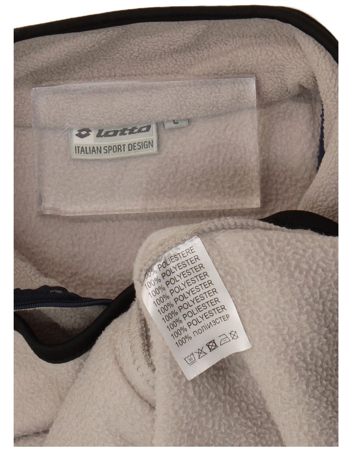 Lotto Hombre Jersey De Polar Con Cremallera En El Cuello Grande Gris Colorblock Poliéster