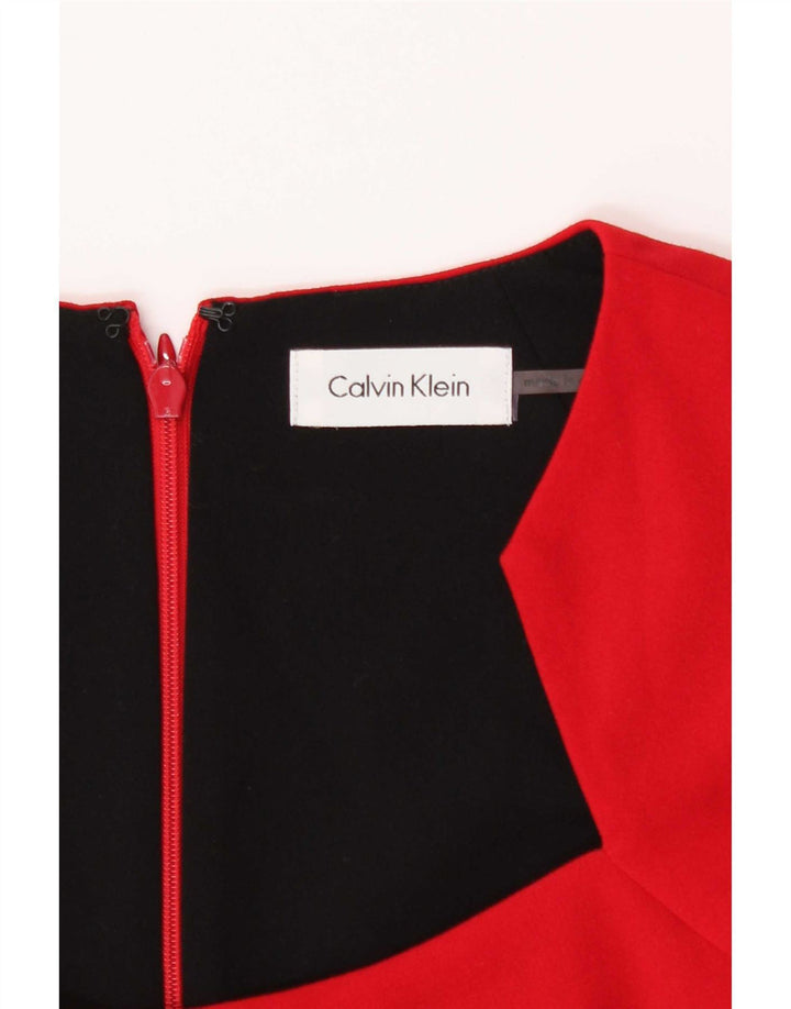 Calvin Klein Jeans Vestido tubo para mujer UK 8 Pequeño Poliéster rojo