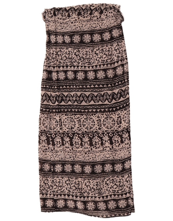 Max & Co. Falda cruzada de cintura alta para mujer UK 12 Medium W28 Black Floral