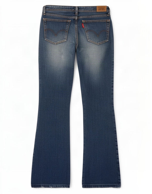 Levi's Jeans 518 Super Low Bootcut para mujer US 13 Grande W34 L31 Algodón azul