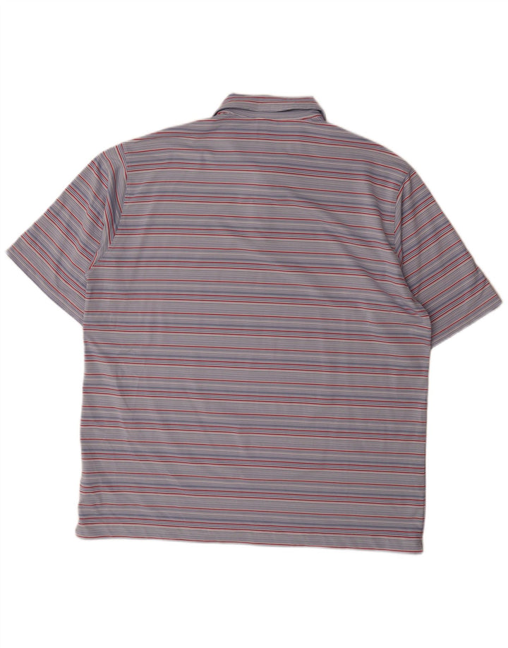 Nike Polo Hombre UK 45/47 XL Poliéster Rayas Azules