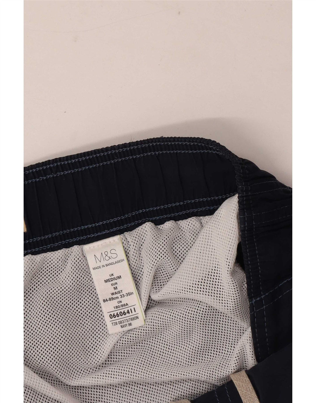 Marks & Spencer Hombre Cargo Bañador Shorts Mediano Azul Marino Algodón