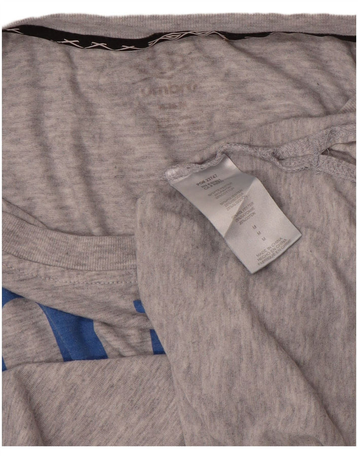 UMBRO Camiseta corta con gráfico para mujer UK 44 Poliéster moteado gris medio