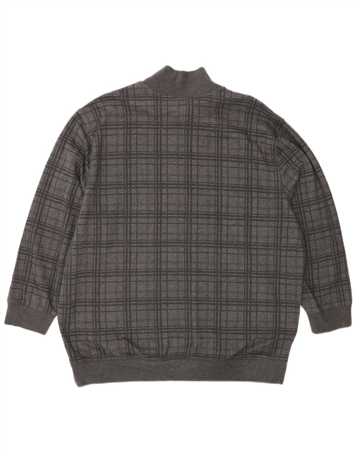 Nautica Sudadera con cuello con cremallera para hombre, talla 2XL, color gris
