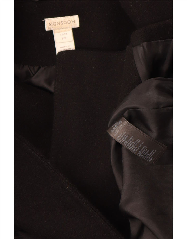 Monsoon Chaquetón con capucha para niño 11-12 años Negro Poliéster