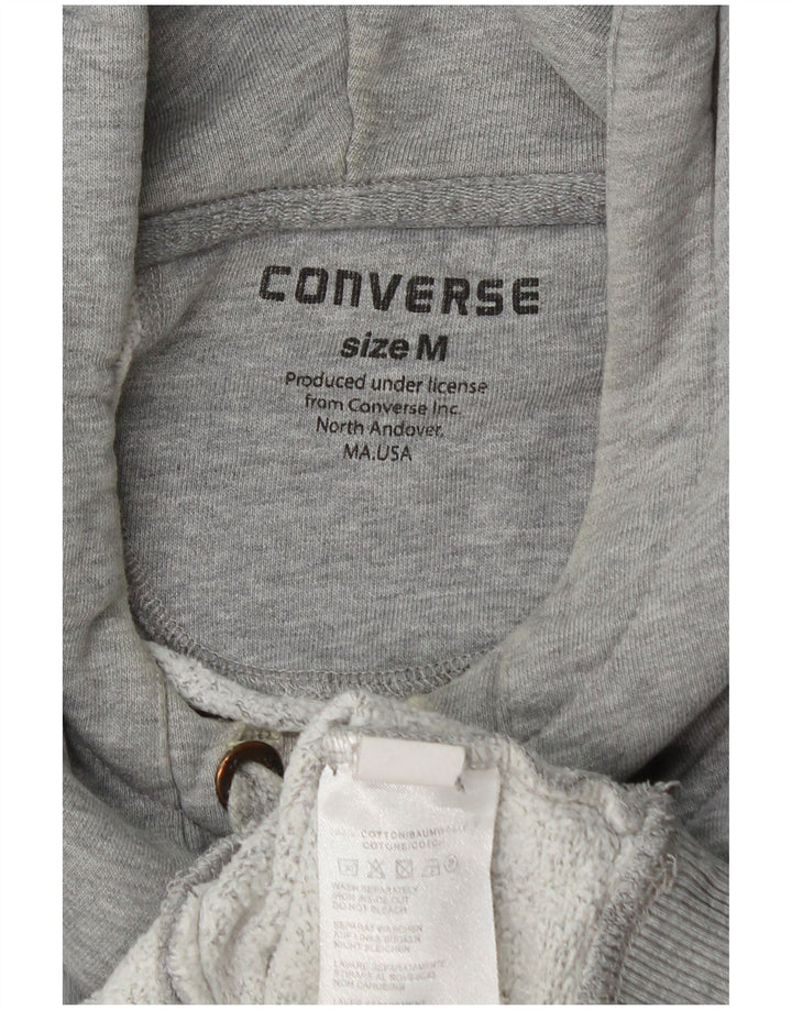 Converse Hombre Sudadera Con Capucha Gráfica Jersey De Algodón Moteado Gris Medio
