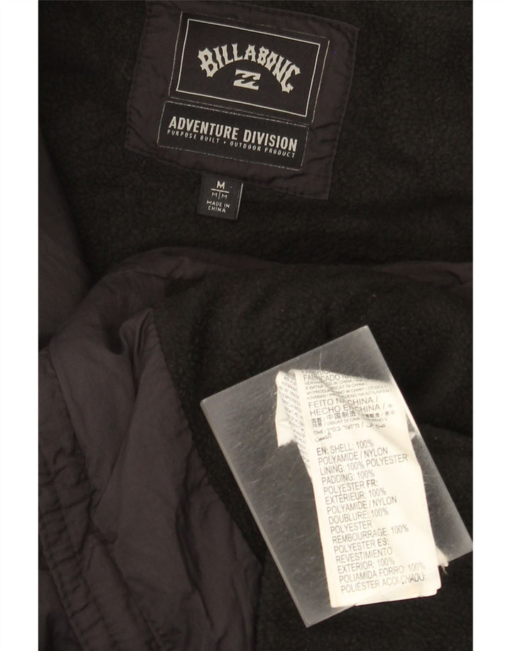 Billabong Chaqueta acolchada con capucha para hombre UK 38 Medium Black Nylon