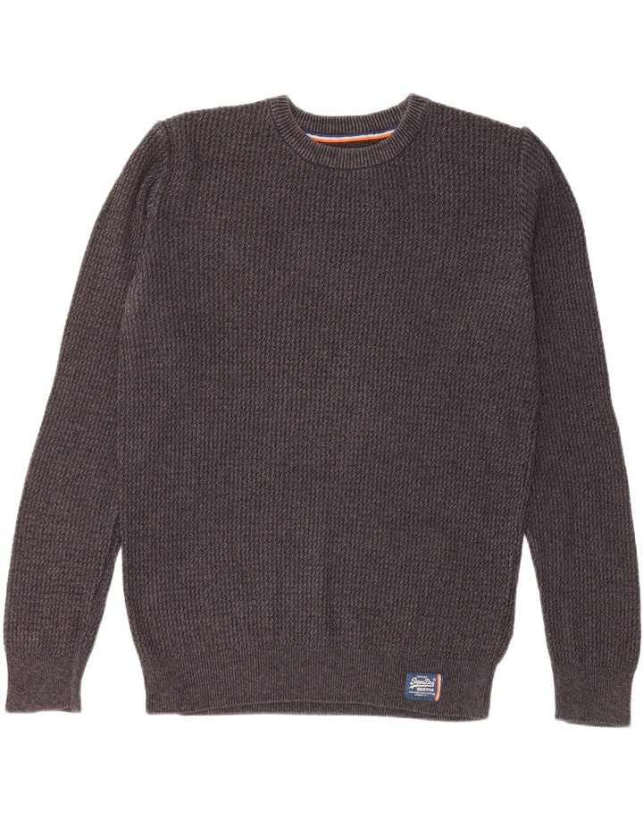 Superdry Jersey De Cuello Redondo Para Hombre De Algodón Gris Medio