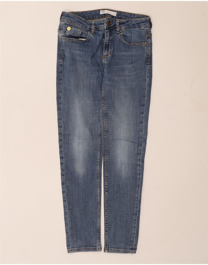 Zara Mujer Vaqueros Slim EU 40 Medium W30 L29 Azul