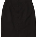 Falda lápiz vintage para mujer pequeña W26 poliéster negro