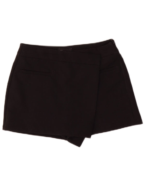 Zara Mujer Shorts Casual Mediano W28 Poliéster Negro
