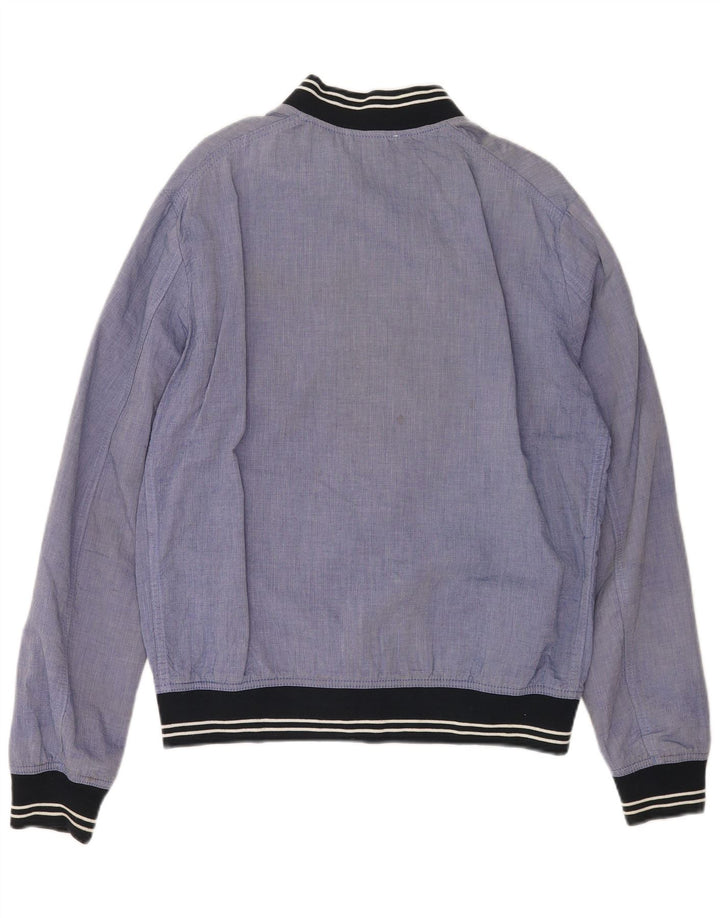 Zara Hombre Cazadora Bomber UK 38 Azul Medio
