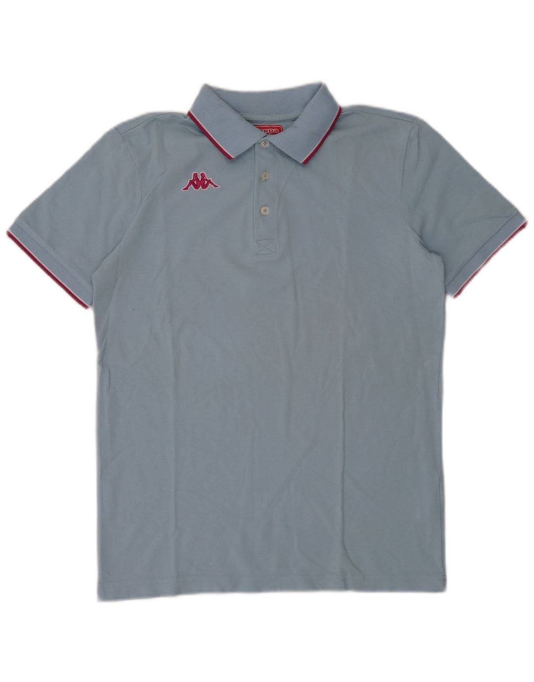 Polo Kappa Hombre De Algodón A Rayas Azul Medio