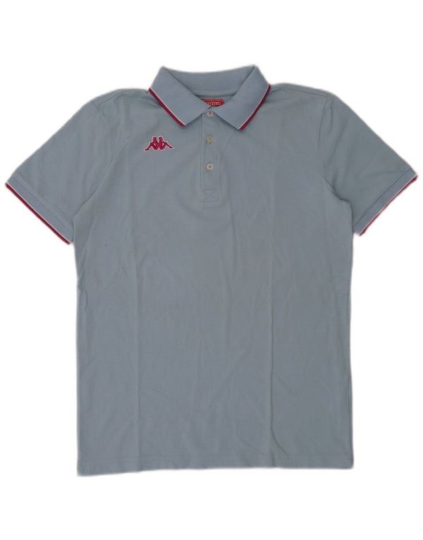 Polo Kappa Hombre De Algodón A Rayas Azul Medio
