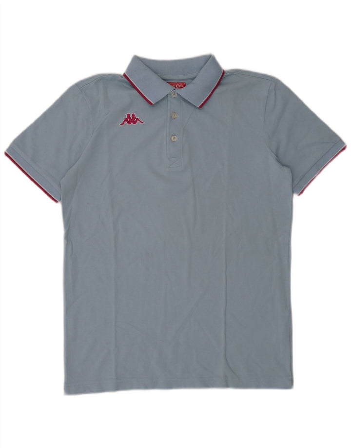 Polo Kappa Hombre De Algodón A Rayas Azul Medio